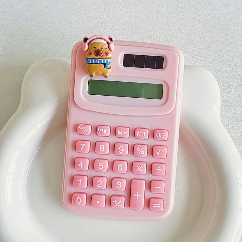 Calculator Cute Cartoon Large Creative Portable Student High Color Value Sound Computer Learning Stationery Supplies - Image 1